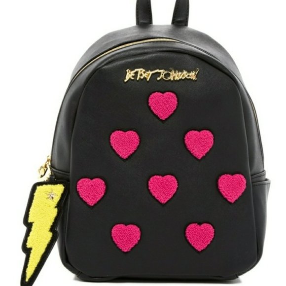 Betsey Johnson Handbags - Betsey Johnson HEARTS BACKPACK